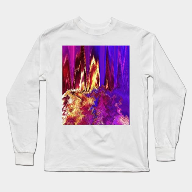 Melted Glitch Long Sleeve T-Shirt by BlakCircleGirl